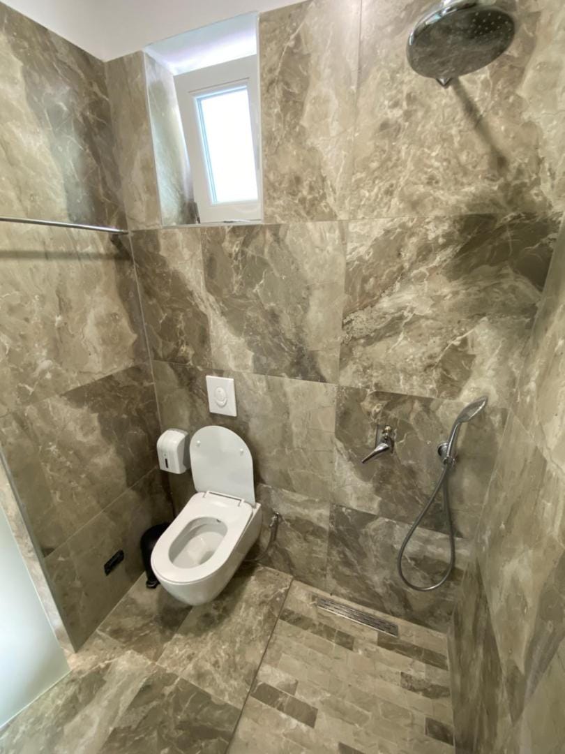 Shower and basin