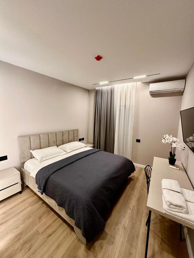 Bed and writing desk